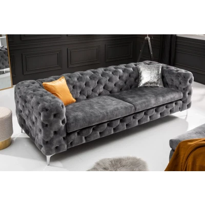 Obrázek Chesterfield pohovka ZETHOS Dekorhome Šedá