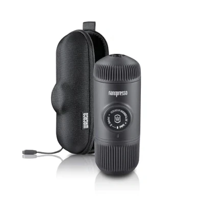 Obrázek Wacaco Nanopresso Upgrade F ̈ 1R Minipresso přenosná Manuální Espresso Kávovar pro 1LLE obsahuje 18 Bar (261 psi) Maximum tisk Travel pití