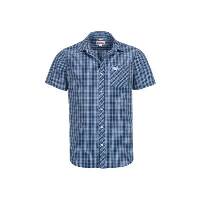 Obrázek Lonsdale Kurzarm Passform Brixworth Košile, Muži, Velikost: Small, Blue/white/black