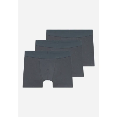 Obrázek Lindex Boxer Solid 3 PACK Boxerky pro děti, Velikost: 146/152, Dark grey