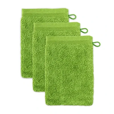 Obrázek möve Superwuschel mycí rukavice 15 x 20 cm ze 100% bavlny, peridot sada 3 ks