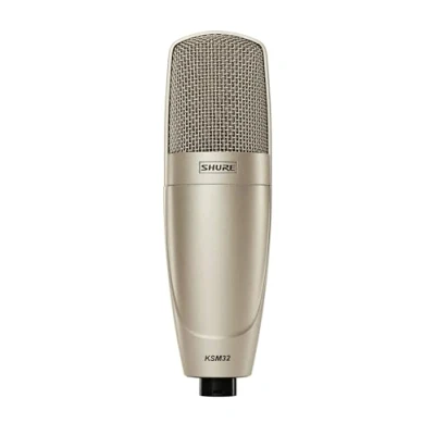 Obrázek Shure KSM32/SL Studio Microphone Wired Champagne Microphones (Studio microphone, pro 36 DB, 20 20000 Hz, Cardioid, Wired, XLR)