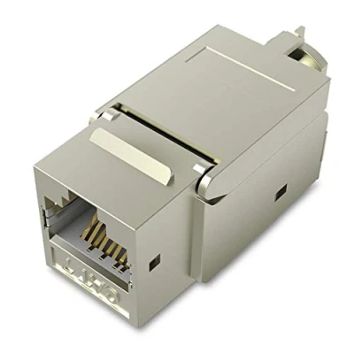 Obrázek Keystone modul RJ45 propojka, VENTION Cat7 Jack adaptér posouvací zdířka patch Kabel spojka, kovové pouzdro, Cat6 Cat5 8P8C Ethernet Extender (5 kusů)