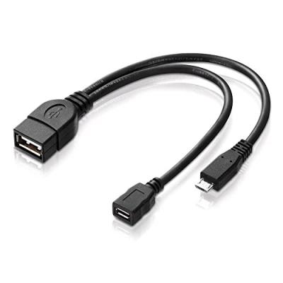 Obrázek adaptare 40228 USB OTG kabel adaptéru Micro 2. 0 konektor typ a + proudová přípojka pro externí pevný disk, Fire TV Stick další přístroje