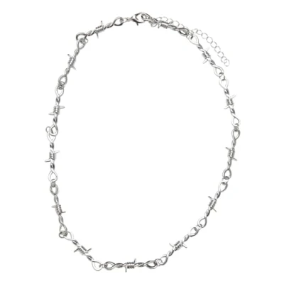 Obrázek Urban Classics Barbed Wire řetízek na krk unisex stříbro, Kov, Bez drahokamu