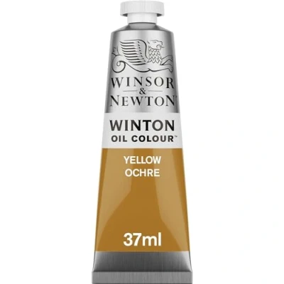 Obrázek Winsor &amp; Newton 1414744 Winton, jemná kvalitní olejová barva 37ml tuba s rovnoměrnou konzistencí, odolná vůči světlu, vysoká krycí síla, bohatá na barevné pigmenty žlutý okr