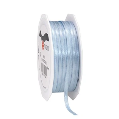 Obrázek PRÄSENT C.E. Pattberg Satin hellblau, 50 m Satinband zum Einpacken von Geschenken, 3 mm Breite, Geschenkband Dekorieren &amp; Basteln, Dekoband, Anlass