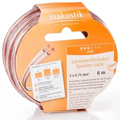 Obrázek In akustik Star kabel reproduktoru 2x 1,5 mm² kroužek 10 m