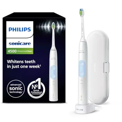 Obrázek Elektrický zubní kartáček Philips Sonicare Protective Clean 4500 s ultrazvukovou technologií, 2 programy, kontrolou přítlaku, cestovním pouzdrem
