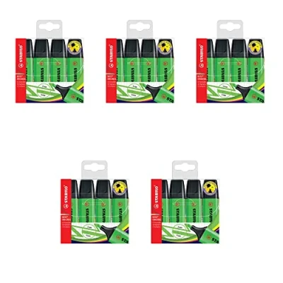 Obrázek Zvýrazňovač STABILO Boss ORIGINAL 5x balení 4 ks zelený