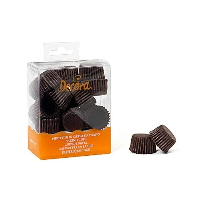 Obrázek Decora, 0339630 Braune Bon Backförmchen, Bequeme Backförmchen zum Backen, Servieren und Verschenken von Bons, Hitzebeständig bis 220 C, In praktischer Blisterverpackung.