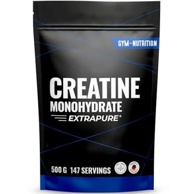 Obrázek kreatin monohydrát prášek Ultra čistý s vitaminem B6 optimální vysoká dávka extra 100% veganský plněný v Německu
