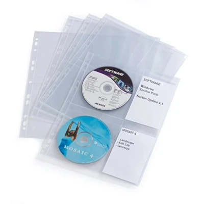 Obrázek Durable CD/DVD obaly Cover Light M, balení po 10 kapsách, transparentní, 523819