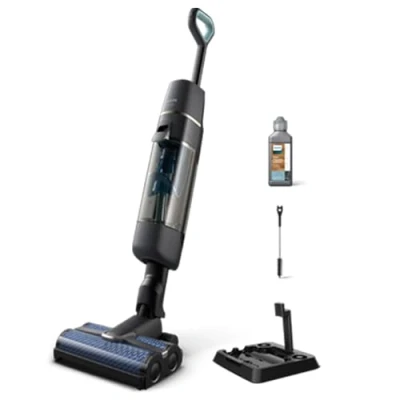 Obrázek Bezdrátový mokrý a suchý vysavač Philips řady 7000, vysávání mokré stírání, automatické samočištění, doba provozu až 30 minut 180 m2, antracitová/šampaňská (XW7110/01)