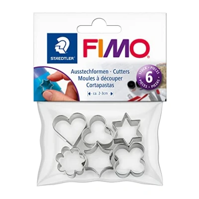 Obrázek STAEDTLER FIMO vykrajovací formy kov 6 ks, 1 balení, stříbrné