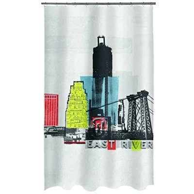Obrázek Spirella Textil Gotham Multicolor 180 x 200 cm sprchový závěs, látka,