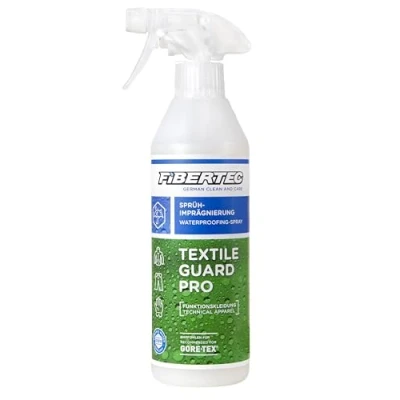 Obrázek Fibertec Textile Guard Pro, výkonný impregnační sprej pro syntetické látky, outdoorové oblečení s membránou i bez ní, 500 ml