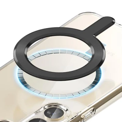Obrázek Univerzální magnetický kroužek nálepka na mobil pro všechny smartphony, Sinjimoru silná magnetická adaptér MagSafe dodatečné vybavení Android/iPhone pouzdro M Plate černá