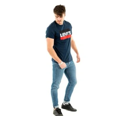 Obrázek Levi&#039;s Graphic Setin NECK Triko s potiskem, Muži, Velikost: Small, dress blues