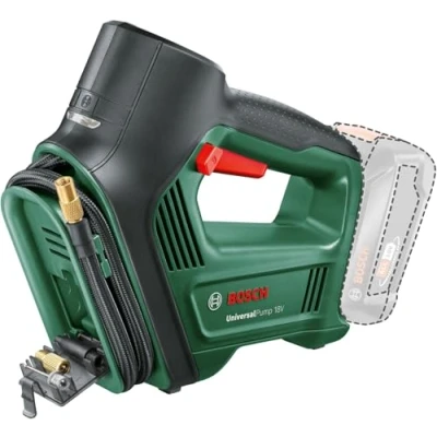 Obrázek Bosch elektrický kompresor UniversalPump 18 v (bez akumulátoru, systém V, pro pneumatiky aut, motocyklů a jízdních kol, 150 psi, 10,3 bar, krabici)