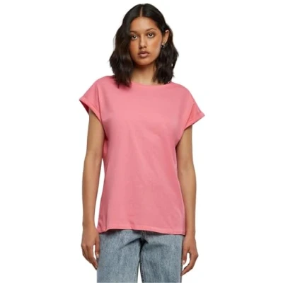 Obrázek Urban Classics Curvy Ladies Extended Shoulder TEE Jednoduché tričko, Ženy, Velikost: 5XL, Pinkgrapefruit
