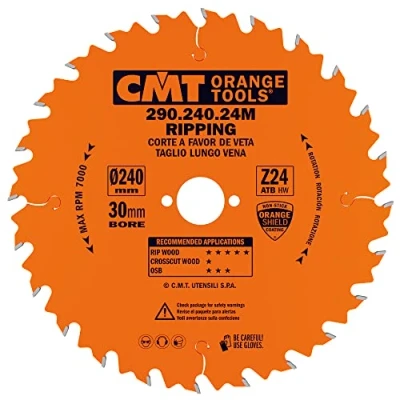 Obrázek CMT ORANGE TOOLS 290.240.24M HANDKREISSÄGEBLATT LÄNGSSCHNITT 240X2.8X30 Z=24 10 WECHSELZAHN