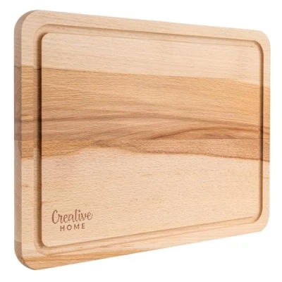 Obrázek Creative Home krájecí prkénko dřevo 30,5 x 22,5 1,5 cm dřevěné s drážkou na šťávu oboustranné kuchyně ideální pro chléb, maso, zeleninu, sýr a šunku