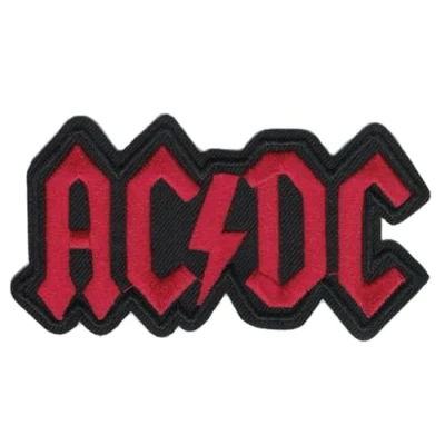 Obrázek AC/DC logo červené nášivky/záplata