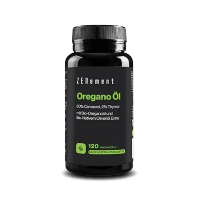 Obrázek bio oregano olej, 120 měkkých kapslí PREMIUM: 106 mg karvacrol a 4,5 thymolu v jedné kapsli s extra panenským olivovým olejem laboratorně testováno, 100% přírodní přísady, bez přísad