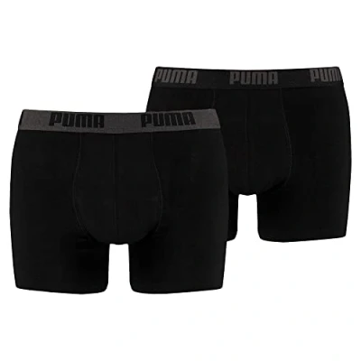 Obrázek Puma Basic 2 PACK Boxerky, Muži, Velikost: Medium, Black/black