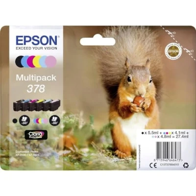 Obrázek Epson 378 Squirrel Original Multipack, 6barevné inkoustové kazety, Claria Photo HD Ink