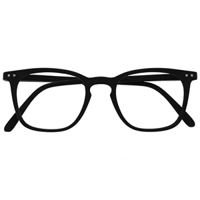 Obrázek OPULIZE Bex Fernbrille Kurzsichtigkeit Groß Quadrat Cool Designer Rahmen Federscharniere Kratzfest Schwarz Herren Damen M64 1 2.50