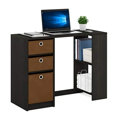Obrázek Furinno JAYA Moderner Computerschreibtisch, Schreibtisch, PC Tisch, Espresso, 100.1 (B) x 74.4 (H) 39.9 (T) cm