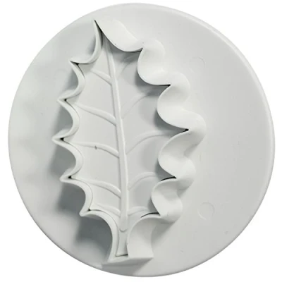 Obrázek PME HLL662 Prägestempel mit geädertem Stechpalmenblatt, Größe 2X, Kunststoff, Weiß, 3 x 4 cm
