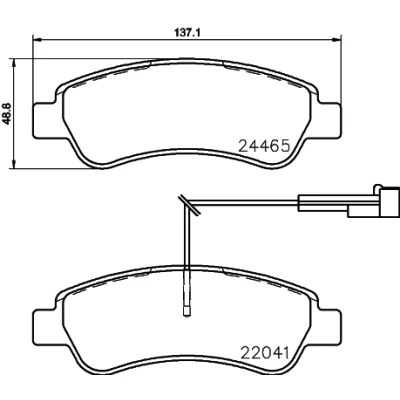 Obrázek Sada brzdových destiček, kotoučová brzda BREMBO P 61 125