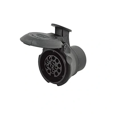 Obrázek HELLA Adaptér, zásuvka 12 V ze 7pólového na 13pólový délka: 57 mm plast černý DIN/ISO: 1724 N typ/11446 typ množství: 1 8JA 008 969 011