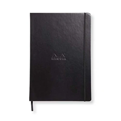 Obrázek Rhodia 118369C Web Notebook (slonová kost, DIN A4, 21 x 29,7 cm linkovaný, 90 g) 1 kus černý