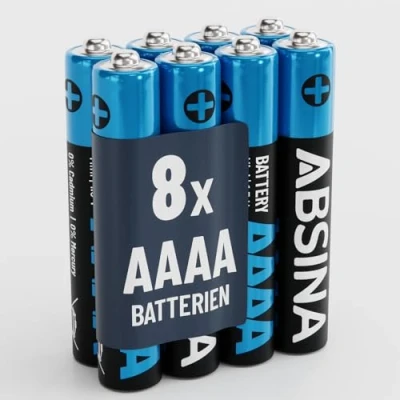 Obrázek ABSINA 8x baterie AAAA pro Surface Pen, tablet pero a mnoho dalšího 1,5 V alkalické mini LR61 E96 AAAA, V, 4A
