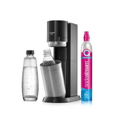 Obrázek SodaStream Výrobník sody E DUO s bombičkou CO2, standardní balení (1x skleněná plst. 1 l + x KSTFL 1l, DWS)