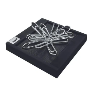 Obrázek SIGEL SA536 držák kolíčků Cintano, imitace kůže, černá, 7,5 x cm