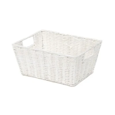Obrázek Compactor Pletený koš Etna, bílý, 31 cm x 24 14