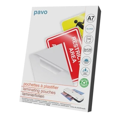Obrázek Pavo Premium laminovací fólie DIN A7, 2 x 125 Micron, 100 ks v balení