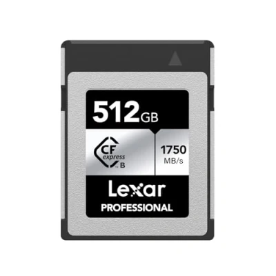 Obrázek Lexar karta Professional Silver Series 512 GB, CFexpress karta, typ B CFe rychlost čtení až 1750 MB/s, CF s PCIe Gen3x2, kompatibilní DSLR, zpětná kamerou XQD (LCXEXSL512G RNENG)