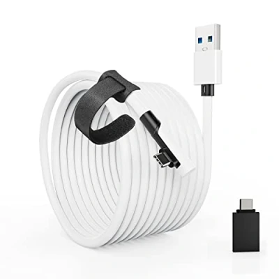 Obrázek Tiergrade Link kabel 6M kompatibilní s Meta Quest 3/Quest 2/Pro, PICO4/Pro, High Speed PC přenos dat 5Gbps, USB3.2 gen1 na USB C příslušenství pro VR Headset a herní