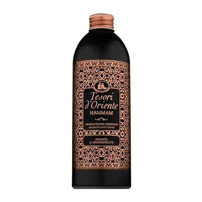 Obrázek Tesori d&#039;Oriente Krémová koupel &#039;Hammam&#039;, 500 ml, aromatická s arganovým olejem a pomerančovým květem, péče o tělo smysly, smysly