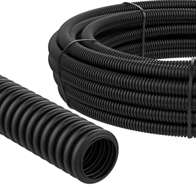 Obrázek AUPROTEC Nerozbitná vlnitá trubka 2 až 50 m / prázdná pro zemní kabel/vlnitou trubku odolná vůči UV záření/ochranná hadice/kabelová hadice černá vnitřní průměr 4,5 mm, délka 5