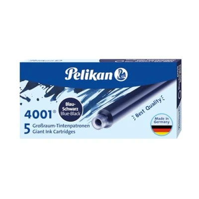 Obrázek Pelikan 310607 inkoustové náplně 4001 GTP/5, balení po 5 kusech, modrá/černá
