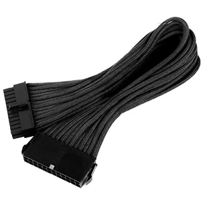 Obrázek SilverStone SST PP07 MBB Prodlužovací kabel síťového zdroje 30 cm základní deska 24pin na 24pin, černý