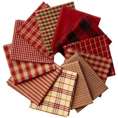 Obrázek Dunroven House Homespun Fat Quarters, 45,7 x 53,3 cm, Rot