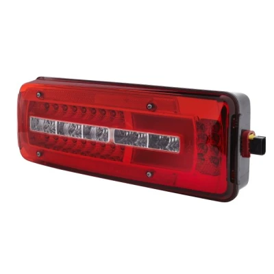 Obrázek HELLA Zadní světlo Truck Full LED 24V nástavba/šroubované ECE/ADR/GGVS Barva světelných oken: čirá/červená Kabel: 500 mm konektor: HDSCS AMP levý množství: 1 2VD